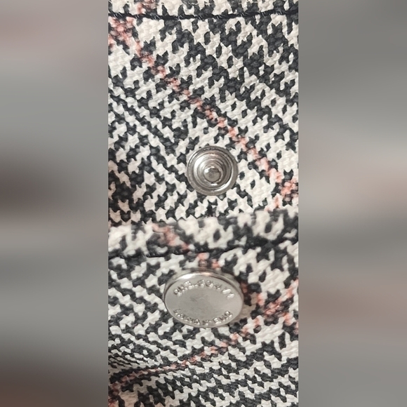 Lands’ End Wristlet 7.5 x 5 black/white/red Cotton Hoodstooth - Picture 2 of 5